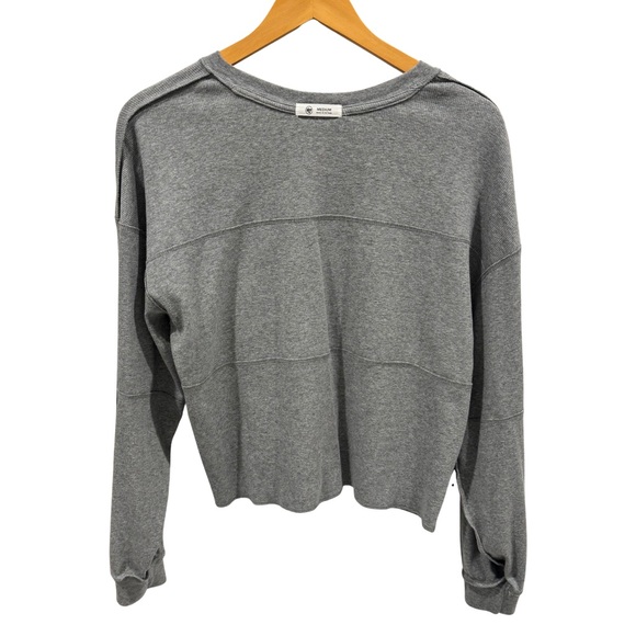 ’47 Ole Miss Cropped Waffle Knit Thermal Long Sleeve Top M Game Day Rebels - Picture 4 of 9